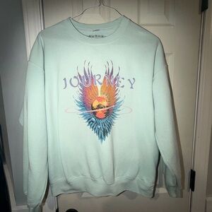 Journey Men's Graphic Crewneck Sweater - Light Blue